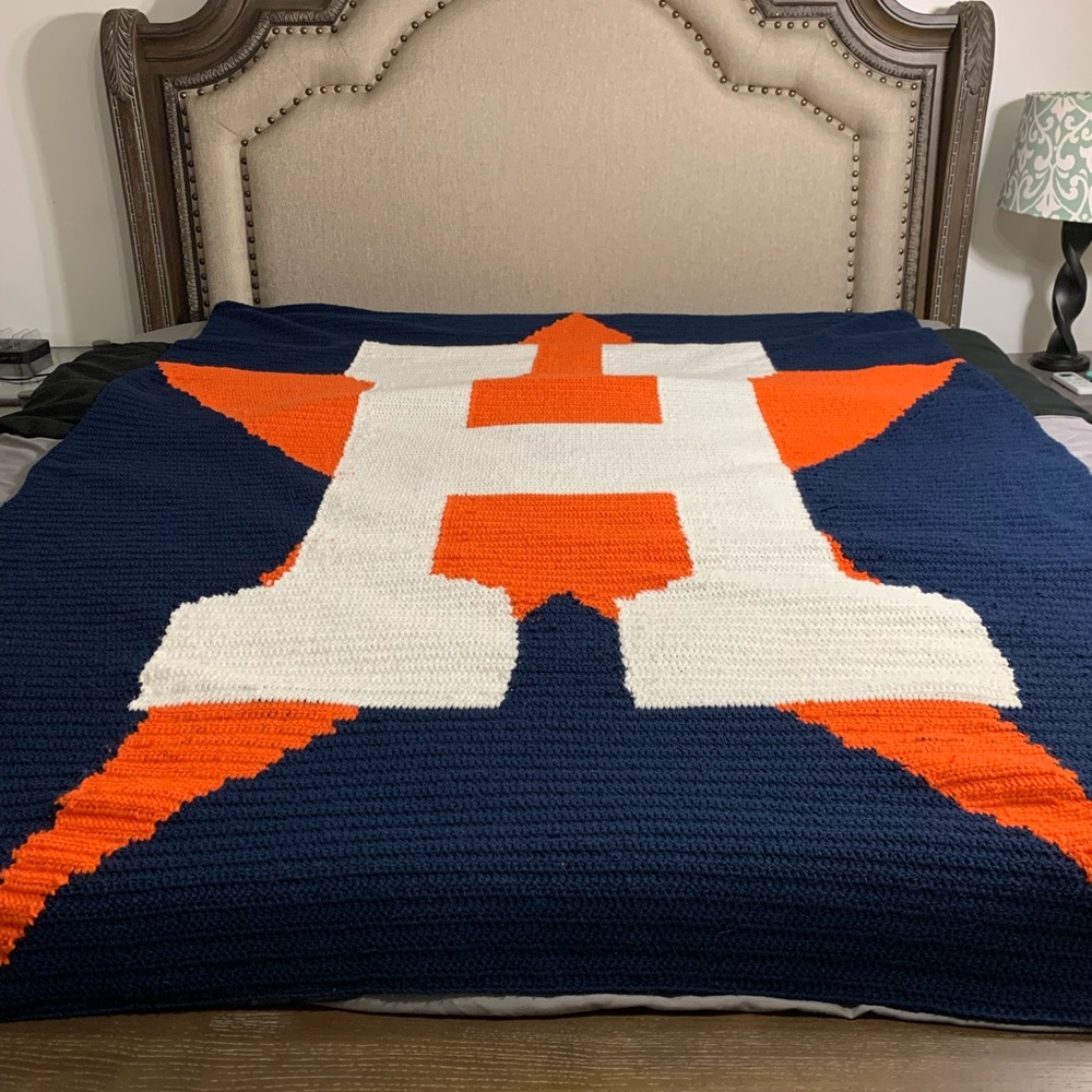 Houston Astros handmade crochet blanket